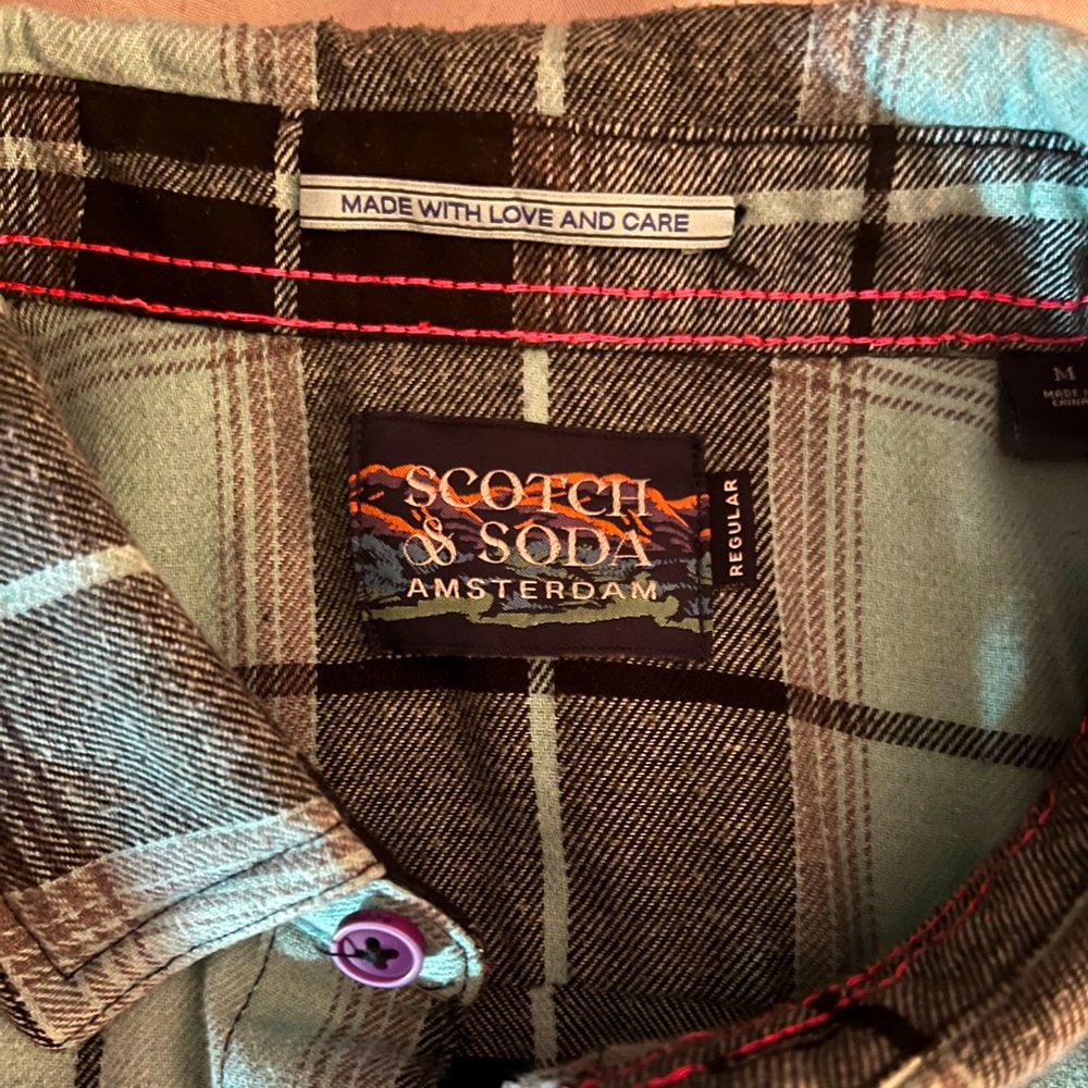 Scotch & Soda Amsterdam Regular-Fit Colourful Checked Flannel Shirt - Picture 3 of 6